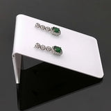 Acrylic Curved Clear Square Jewelry Earrings Studs Display Rack