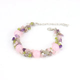 Colorful Crystal Bracelet Ladies Adjustable Hand Braided Beaded Bracelet