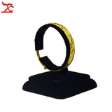 Red Velvet Bracelet Chain Display Rack Wooden Bangle Watch Stand