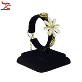 Red Velvet Bracelet Chain Display Rack Wooden Bangle Watch Stand