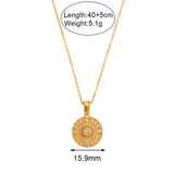 Waterproof Stainless Steel Moon Pendant Necklace