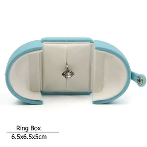 Earrings Couple Rings Jewelry Box with Snap Lock Case Kit