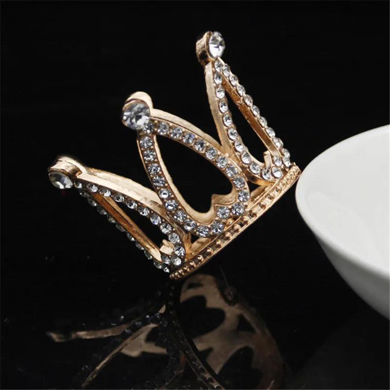 Rhinestone Baby Crown Headband for Girls Birthday Cake Tiara