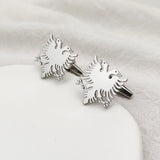 Albanian Flag Eagle Cufflinks - Personalised Men's Suit Accessories