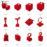 Red Velvet Jewelry Display Holder Storage Stand