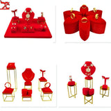 Red Velvet Jewelry Pendant Display Stand Holder for Store Counter