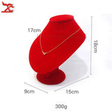 Red Velvet Jewelry Pendant Display Stand Holder for Store Counter