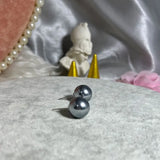 Grey Shell Pearl Stud Earrings 925 Sterling Silver Jewelry