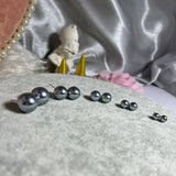 Grey Shell Pearl Stud Earrings 925 Sterling Silver Jewelry
