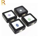Diamond Display Box Leather Case Gem Stone Storage Bead Pendant Organizer