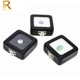 Diamond Display Box Leather Case Gem Stone Storage Bead Pendant Organizer