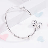 Moments Silver Open Signature Caps Pan Bracelet Charm 925 Sterling Silver