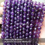 Amethyst Stone Bead Round Purple Crystal Spacer