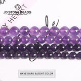 Amethyst Stone Bead Round Purple Crystal Spacer