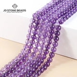 Amethyst Stone Bead Round Purple Crystal Spacer