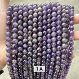 Amethyst Stone Bead Round Purple Crystal Spacer