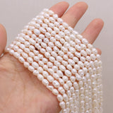 Freshwater Pearl Rice Beads Round Loose Pearls for DIY Charm Bracelet Necklace