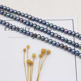 Freshwater Purple Pearl Beads Round Loose Pearls DIY Jewelry Making