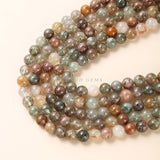 Red Green Rutilated Quartz Hair Crystal Stone Bead DIY Loose Bead