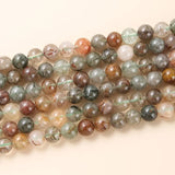 Red Green Rutilated Quartz Hair Crystal Stone Bead DIY Loose Bead
