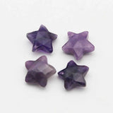 Natural Stone Star Cut Single Hole Necklace Earrings Pendant 10PCS