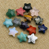 Natural Stone Star Cut Single Hole Necklace Earrings Pendant 10PCS