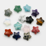 Natural Stone Star Cut Single Hole Necklace Earrings Pendant 10PCS