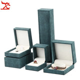 Green Velvet Jewelry Storage Box for Rings Necklaces Bracelets