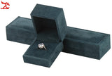 Green Velvet Jewelry Storage Box for Rings Necklaces Bracelets
