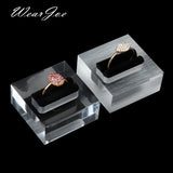 Acrylic Ring Stand Display Holder Tray Case Bague Jewellery Showcase