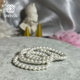 Shell Pearl Bracelet 4mm-8mm Multilayer Elastic Women's Bracelet