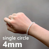 Shell Pearl Bracelet 4mm-8mm Multilayer Elastic Women's Bracelet