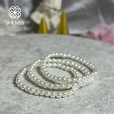 Shell Pearl Bracelet 4mm-8mm Multilayer Elastic Women's Bracelet
