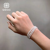 Shell Pearl Bracelet 4mm-8mm Multilayer Elastic Women's Bracelet