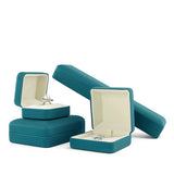 Velvet Wedding Bride Jewelry Box for Rings Necklaces Pendants