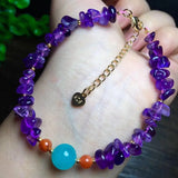 Quartz Bracelet Reiki Healing Rainbow Stone Charm Irregular Mineral Quartz