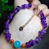 Quartz Bracelet Reiki Healing Rainbow Stone Charm Irregular Mineral Quartz