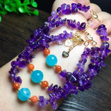 Quartz Bracelet Reiki Healing Rainbow Stone Charm Irregular Mineral Quartz
