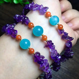 Quartz Bracelet Reiki Healing Rainbow Stone Charm Irregular Mineral Quartz