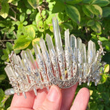 Quartz Crystal Crown Head Accessory Head Hoop Crescent Decorated Headpiece