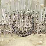 Quartz Crystal Crown Head Accessory Head Hoop Crescent Decorated Headpiece