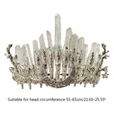 Quartz Crystal Crown Head Accessory Head Hoop Crescent Decorated Headpiece