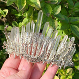 Quartz Crystal Crown Head Accessory Head Hoop Crescent Decorated Headpiece