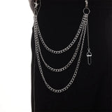 Quartz Crystal Pendant Pants Chain for Women Girls Punk Keychains Belt