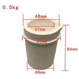 Quartz Melting Crucible Cup Furnace Melting Casting Refining Silver Copper
