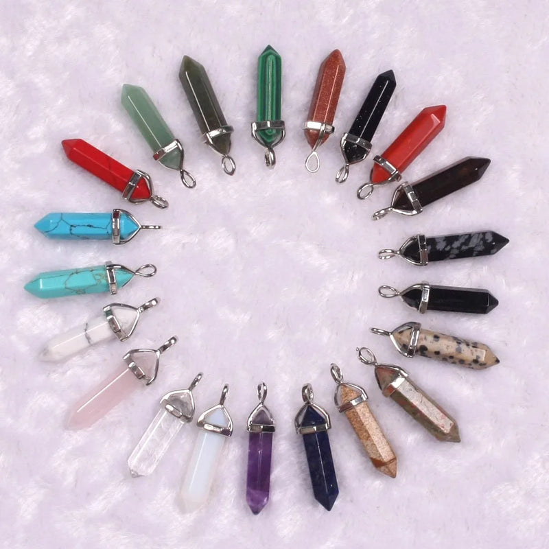Quartz Point Pendant Charms for Jewelry Making - Bulk Quartz Women