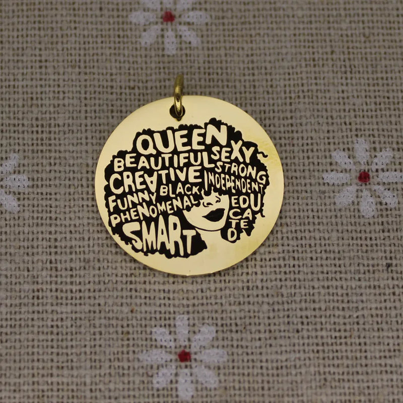 Queen Sexy Creative Strong Funny Charm Stainless Steel Pendant