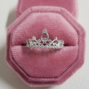925 Sterling Silver Queen Crown Ring for Women