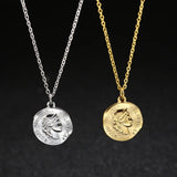 Queen Elizabeth Portrait Coin Pendant Necklace for Women