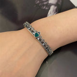 Queen Heart 925 Silver Bangle Cuff Diamond Bracelet for Women